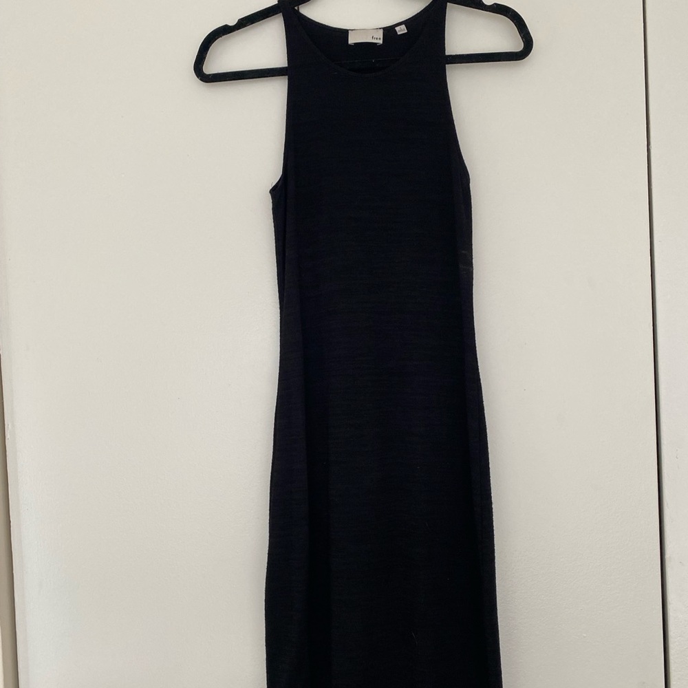 Aritzia Wilfred free black knit midi dress